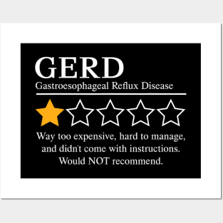 Gastroesophageal Reflux Disease Awareness GERD Not recommend Posters and Art